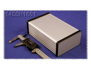 Aluminium Extruded Enclosure, Aluminium End Panels, Clear - 160x103x53mm (6.3x4.1x2.1in)