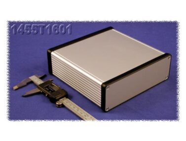 Aluminium Extruded Enclosure, Aluminium End Panels, Clear - 160x165x52mm (6.3x6.5x2in)