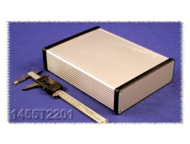 Aluminium Extruded Enclosure, Aluminium End Panels, Clear - 220x165x52mm (8.7x6.5x2in)