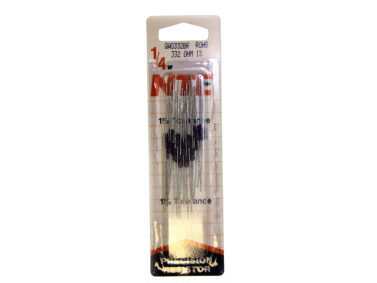 332 OHM, 1/4W 1% Film Resistor - 25/pk