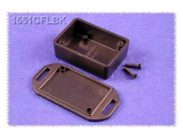 ABS Enclosure, Handheld, Mounting Flanges, Black - 50x35x20mm (2x1.4x0.8in)
