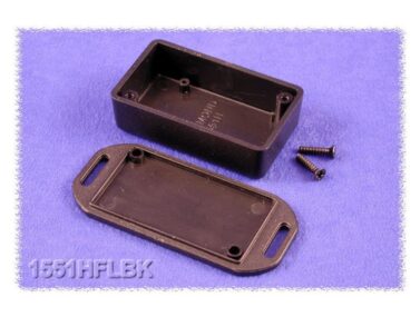 ABS Enclosure, Handheld, Mounting Flanges, Black - 60x35x20mm (2.4x1.4x0.8in)