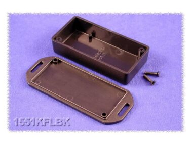 ABS Enclosure, Handheld, Mounting Flanges, Black - 80x40x20mm (3.2x1.6x0.8in)