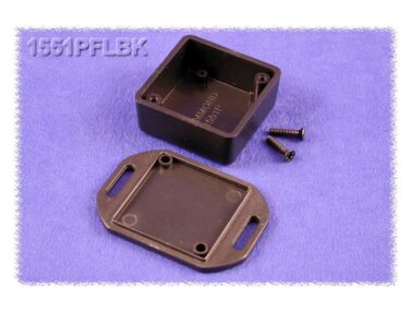 ABS Enclosure, Handheld, Mounting Flanges, Black - 40x40x20mm (1.6x1.6x0.8in)