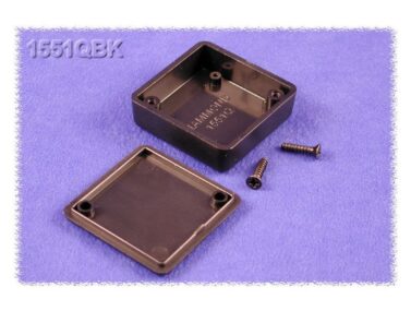 ABS Enclosure, Handheld, Black - 40x40x15mm (1.6x1.6x0.6in)