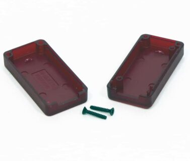 ABS Enclosure, USB, Transparent Red - 35x20x16mm (1.4x0.8x0.6in)