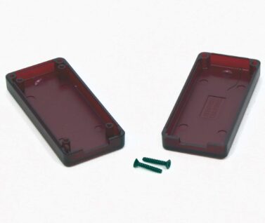 ABS Enclosure, USB, Transparent Red - 35x20x16mm (1.4x0.8x0.6in)