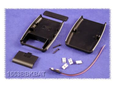 ABS Enclosure, Handheld, w/Battery Door, Black/Gray - 117x79x24mm (4.6x3.1x1in)