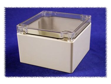 Polycarbonate Enclosure, Water Resistant, Clear Lid - 119x119x80mm (4.7x4.7x3.2in)