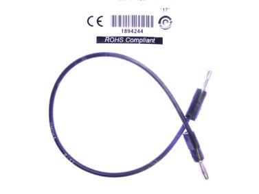 12" Banana Patch Cord Plug - Black