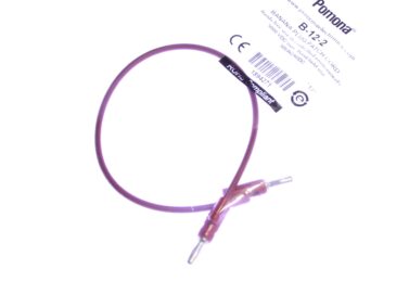 12" Banana Patch Cord Plug - Red