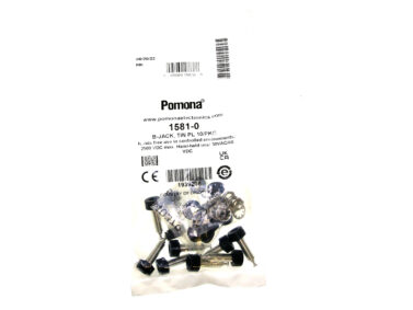 Banana Jack, Panel Mount - Black, 10/pk