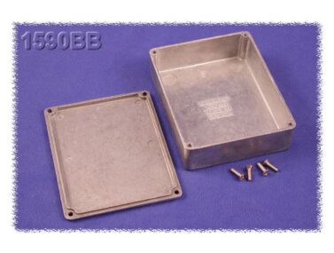 Diecast Aluminium Enclosure, Standard, Natural - 119x94x30mm (4.7x3.7x1.2in)