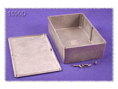 Diecast Aluminium Enclosure, Standard, Natural - 188x119x52mm (7.4x4.7x2.1in)