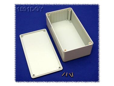 ABS Enclosure, General Purpose, Flame Retardant, Gray - 150x81x46mm (5.9x3.2x1.8in)