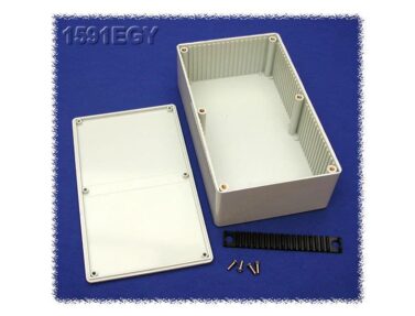 ABS Enclosure, General Purpose, Flame Retardant, Gray - 191x109x56mm (7.5x4.3x2.2in)
