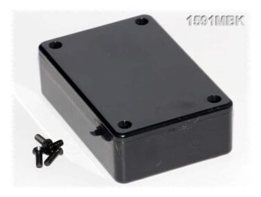 ABS Enclosure, General Purpose, Flame Retardant, Black - 84x56x20mm (3.3x2.2x0.8in)