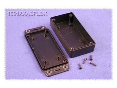 ABS Enclosure, General Purpose, Mounting Flanges, PCB Mounting w/Self Tapping Screws, Black - 99x51x20mm (3.9x2x0.8in)