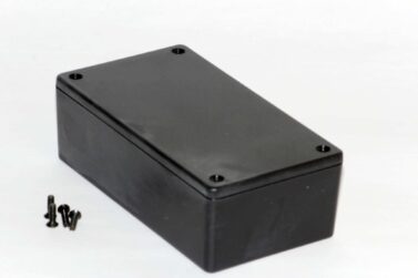 ABS Enclosure, General Purpose, Flame Retardant, Brass Screw Inserts, Black - 119x66x36mm (4.7x2.6x1.4in)
