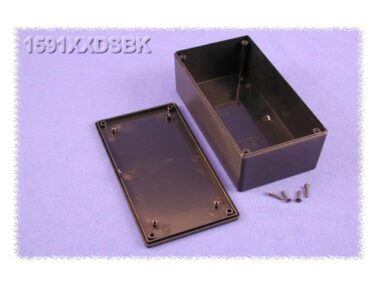 ABS Enclosure, General Purpose, PCB Mouting w/Self Tapping Screws, Black - 152x81x46mm (6x3.2x1.8in)