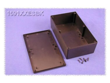 ABS Enclosure, General Purpose, PCB Mouting w/Self Tapping Screws, Black - 193x112x56mm (7.6x4.4x2.2in)