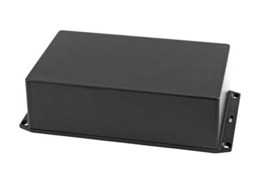ABS Enclosure, General Purpose, Mounting Flanges, PCB Mounting w/Self Tapping Screws, Black - 193x112x56mm (7.6x4.4x2.2in)