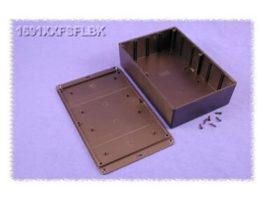 ABS Enclosure, General Purpose, Mounting Flanges, PCB Mounting w/Self Tapping Screws, Black - 221x150x58mm (8.7x5.9x2.3in)