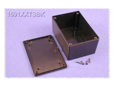 ABS Enclosure, General Purpose, PCB Mouting w/Self Tapping Screws, Black - 122x81x56mm (4.8x3.2x2.2in)