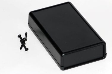 ABS Enclosure, Handheld Instrument, Removable Panel, Battery Door, Black - 112x66x28mm (4.4x2.6x1.1in)