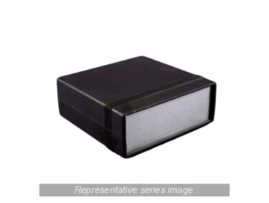 ABS Enclosure, Clam Shell w/Aluminium Panels, Gray - 157x94x36mm (6.2x3.7x1.4in)