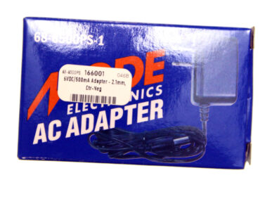 6VDC/500mA Adapter - 2.1mm, Ctr-POS