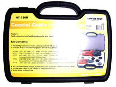Crimp Tool Kit with Ratchet handle, 5 dies, stripper, cutter, screwdriver