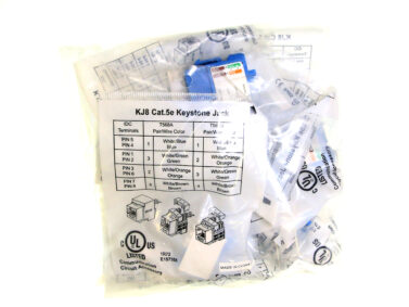 CAT5e Keystone Jack, 110 Punchdown, Blue