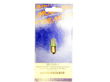 T3-1/4 Bayonet LED Replacement - Green, 24-32VDC/AC