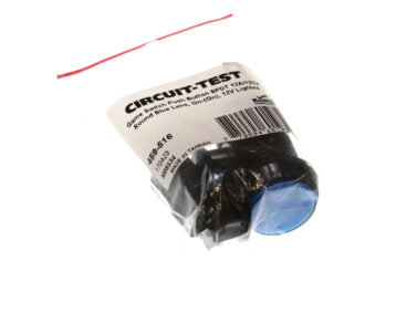 Game Switch Push Button SPDT 12A/125V, Round Blue Lens, On-(On), 12V Lighted