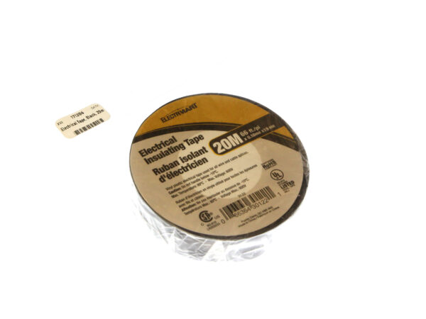 Electrical Tape, Black, 20m - Solarbotics Ltd.