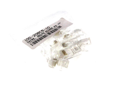 RJ45 Plug, CAT5e - For Solid Core, Gld Plt, 10/pk