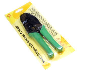 Crimp Tool for RF Connectors - RG58/59/62/6 Hex - w/Ratchet
