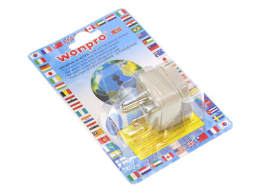 AC Plug Travel Adapter, 3 Conductor - Use in N.America