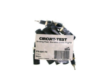 Heavy Duty Binding Post Plastic, Black, Pkg/10