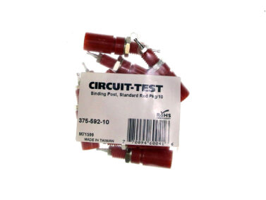 Heavy Duty Binding Post Plastic, Red, Pkg/10