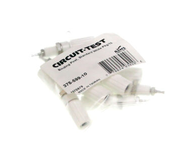 Heavy Duty Binding Post Plastic, White, Pkg/10