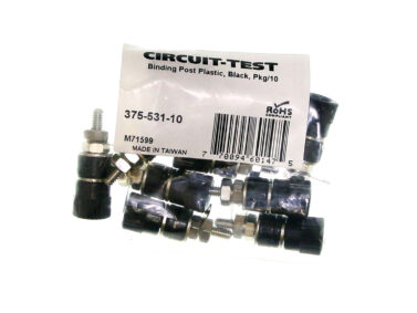 Binding Post Plastic, Black, Pkg/10