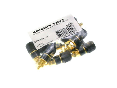 Binding Post Plastic, Gold - Black, 10/pk