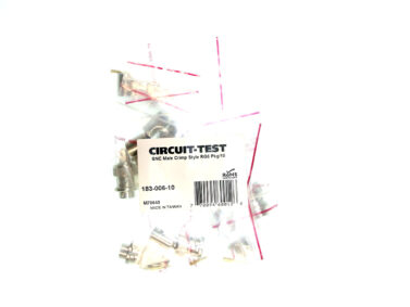 BNC Male Crimp RG6, Pkg/10