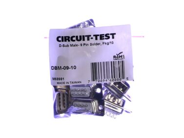 DB9 D-Sub Male - 9 Pin Solder, Pkg/10