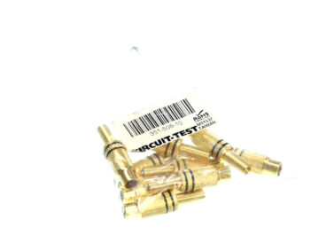 RCA Jack Inline - Gold plated w/ strain relief, Black, 5.5mm,10/pk