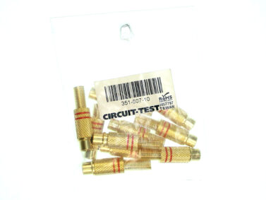 RCA Jack Inline - Gold plated w/ strain relief, Red, 5.5mm, Pkg/10
