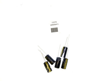 Capacitor, 820uF/16V - Electrolytic, 5/pk