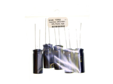 Capacitor, 680uF/50V - 20%, Radial, 5/pk